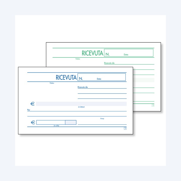 Blocco ricevute generiche 2 copie — 61707 | Ecotempo