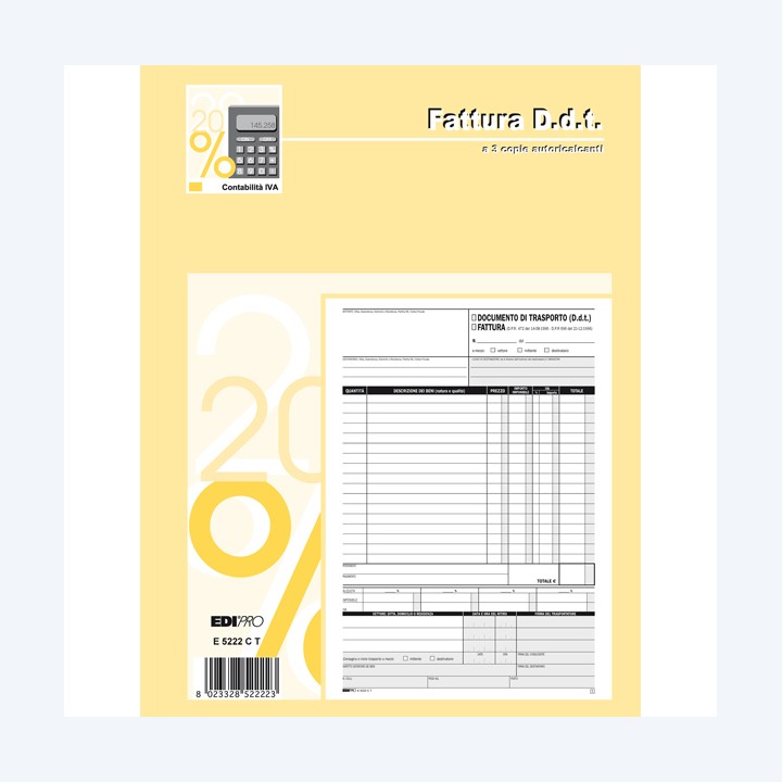 Blocco DDT/fattura 3 copie — 61715 | Ecotempo