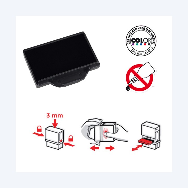Tampone di ricambio E/15 nero Colop | Ecotempo