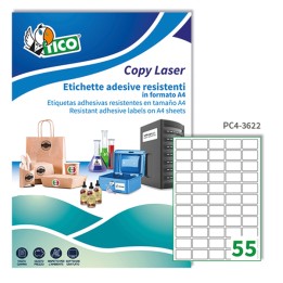 Etichette adesive PC4 in poliestere — 61884 | Ecotempo