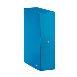 Scatola progetto WOW dorso 10 cm blu metallizzato Leitz | Ecotempo