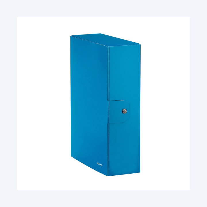 Scatola progetto WOW dorso 10 cm blu metallizzato Leitz | Ecotempo