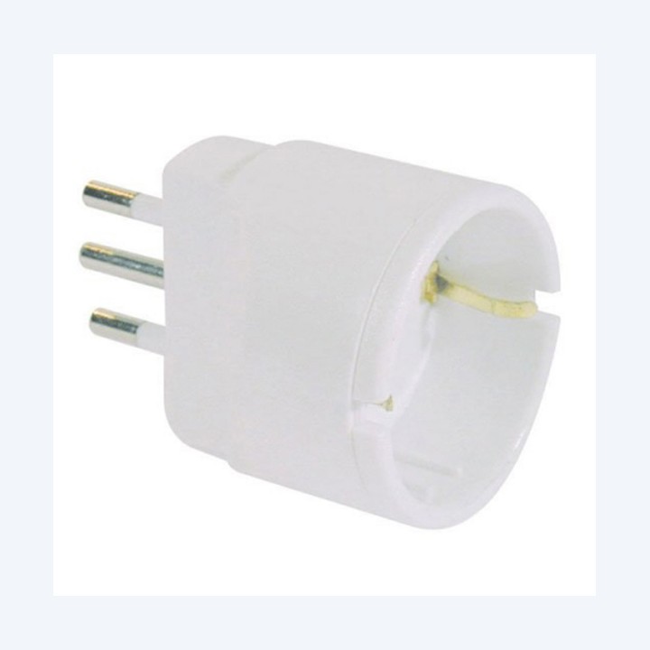 Adattatore semplice con spina 2P+T 10A — 62606 | Ecotempo