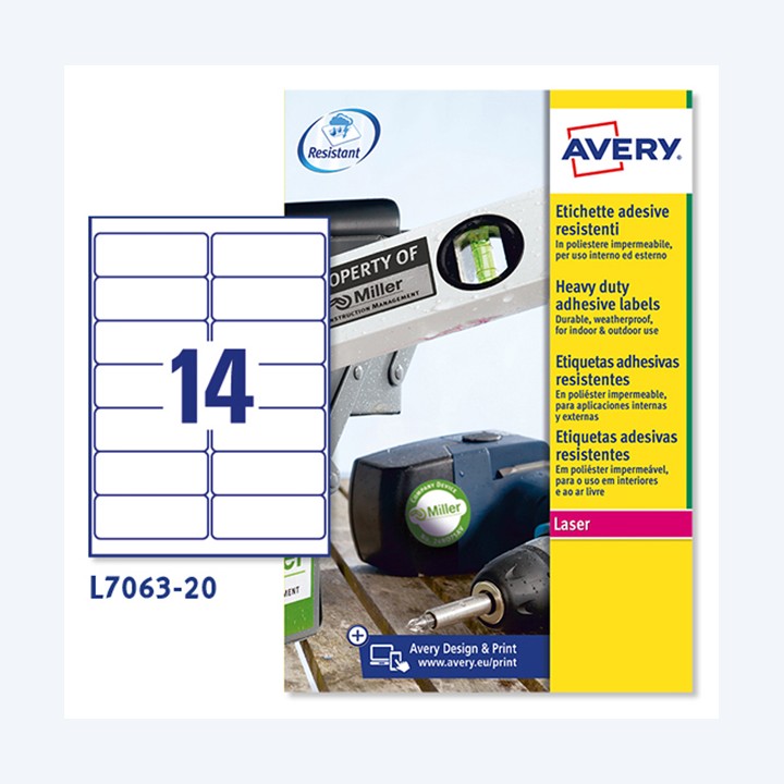 AVERY Etichette adesive extra strong — 63344 | Ecotempo