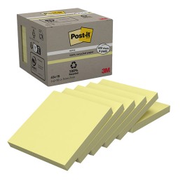 Blocco Post-it Notes Green 654-1B 76 x — 64221 | Ecotempo