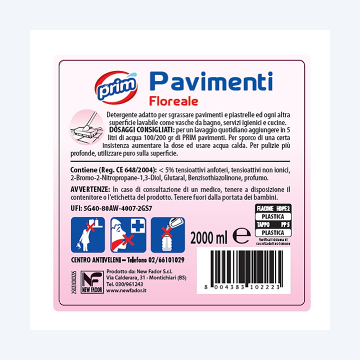 Detergente per pavimenti profumo floreale 2 L Prim | Ecotempo