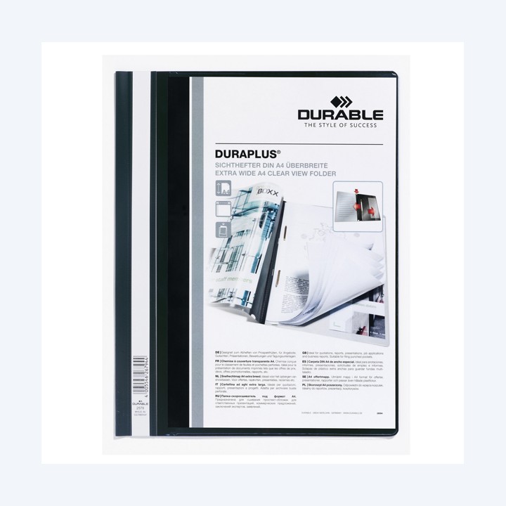 Cartellina ad aghi Duraplus A4 PP nero Durable | Ecotempo
