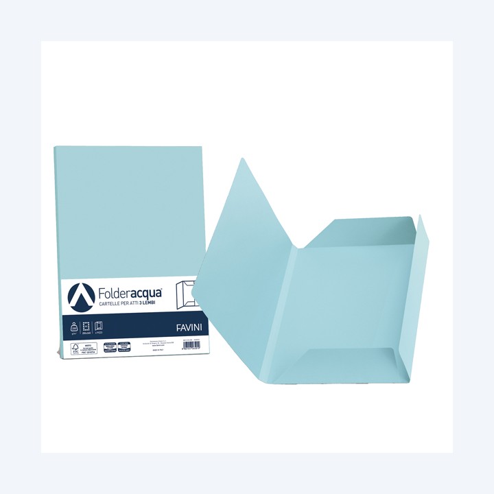 Cartellina 3 lembi Acqua 200 gr A4 — 64431 | Ecotempo