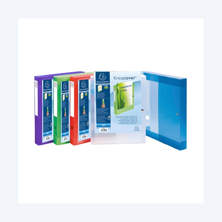 Cartella 3 lembi con bottone Kreacover — 64491 | Ecotempo
