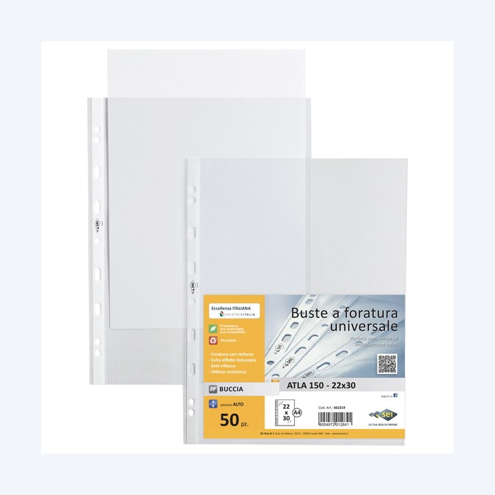 Buste forate Atla pesante buccia 22 x — 64510 | Ecotempo