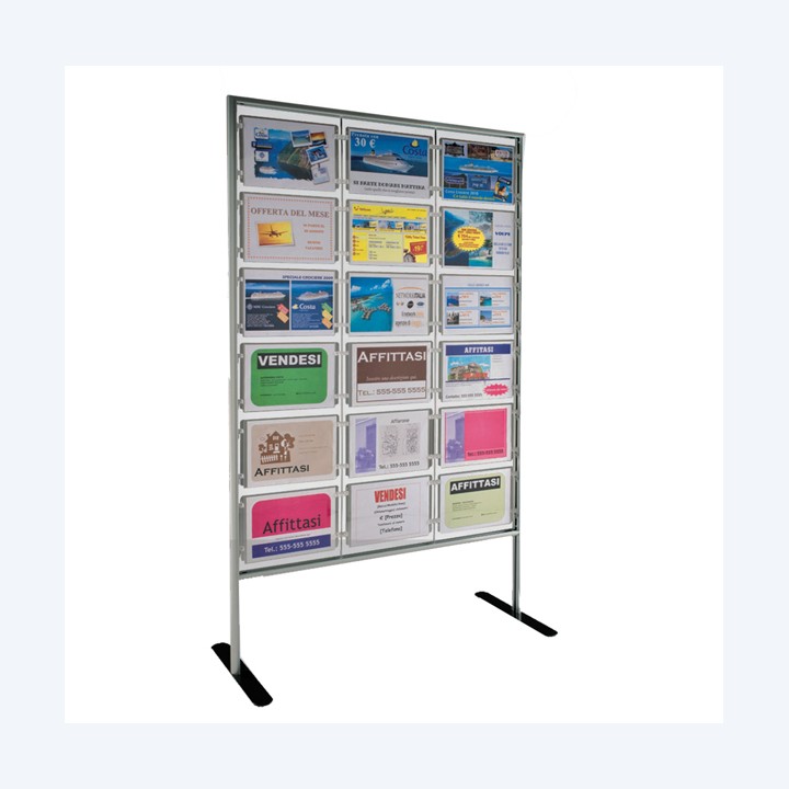 Porta avvisi Menpa da terra 18 display — 65233 | Ecotempo