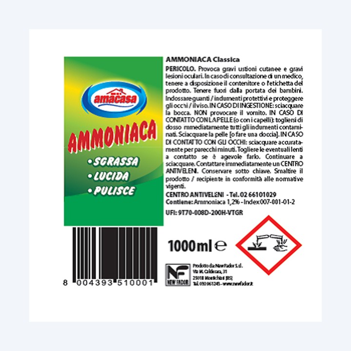 Ammoniaca classica 1 L Amacasa | Ecotempo