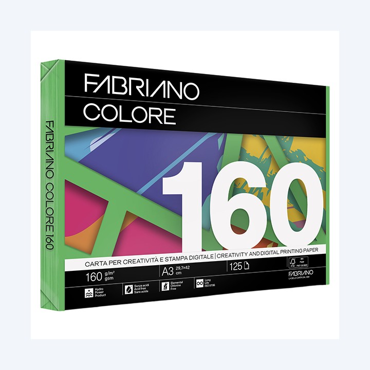 Carta Fabriano Colore A3 160 gr colori — 68437 | Ecotempo