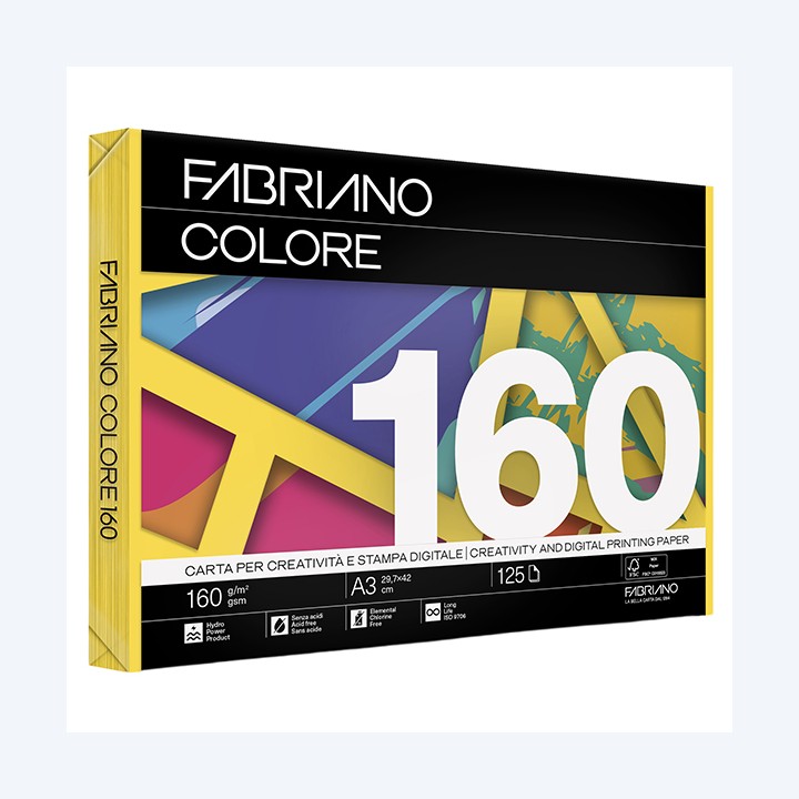 Carta Fabriano Colore A3 160 gr colori — 68443 | Ecotempo