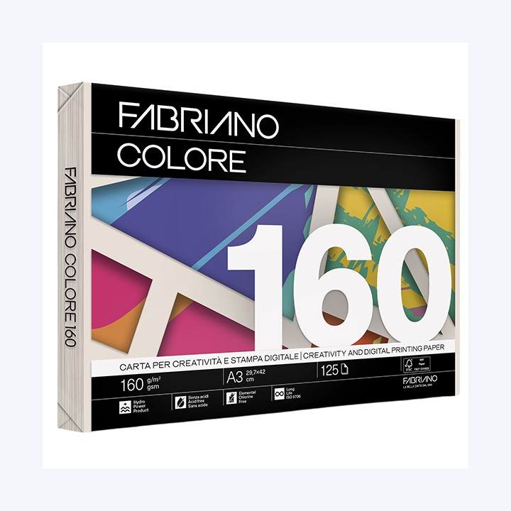 Carta Fabriano Colore A3 160 gr colori — 68444 | Ecotempo