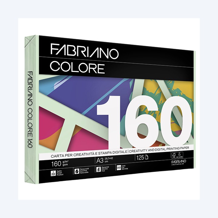 Carta Fabriano Colore A3 160 gr colori — 68445 | Ecotempo