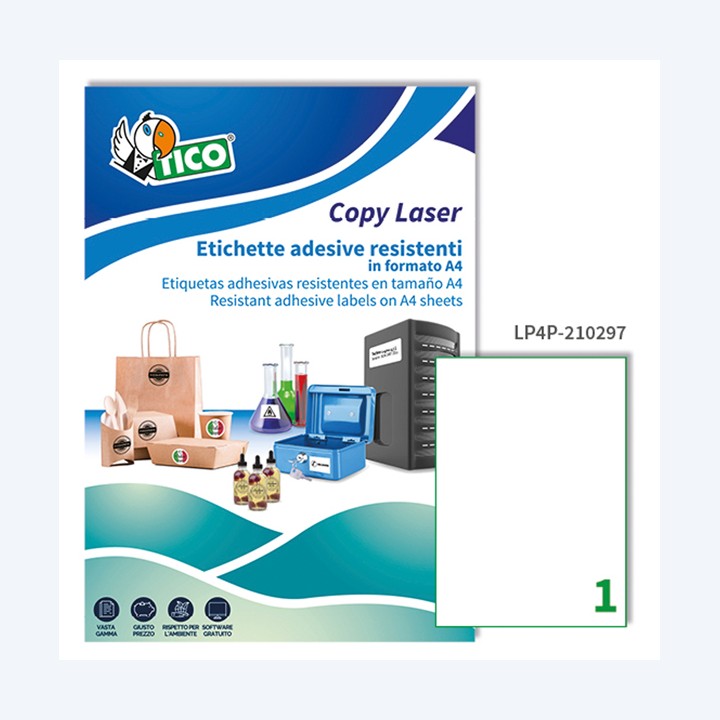Etichette adesive LP4P in poliestere — 68740 | Ecotempo