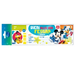 Blocchetto invito alla festa Mickey — 69536 | Ecotempo