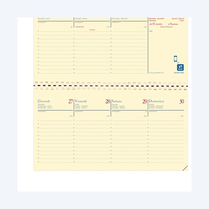 QUOVADIS Agenda settimanale Planital — 69965 | Ecotempo
