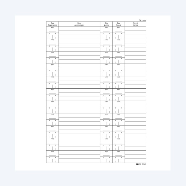Registro nomina/revoca amministratore — 70038 | Ecotempo