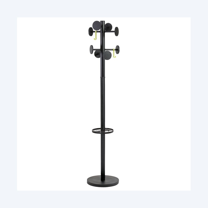 Appendiabiti Stand3 8 posti 175 x 37 cm nero Alba | Ecotempo
