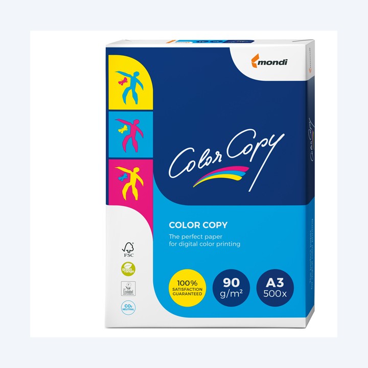Carta Color Copy A3 90 gr bianco Mondi conf. 500 fogli | Ecotempo