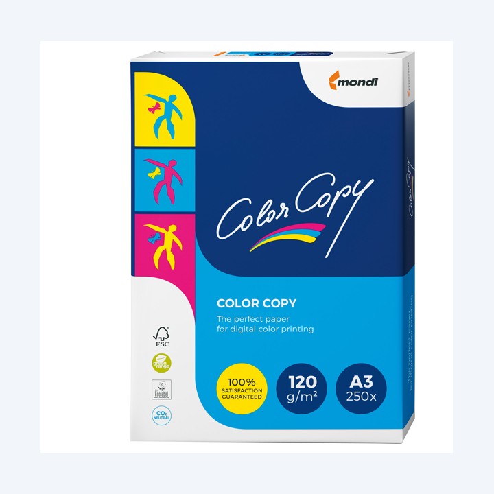 Carta Color Copy A3 120 gr bianco Mondi conf. 250 fogli | Ecotempo
