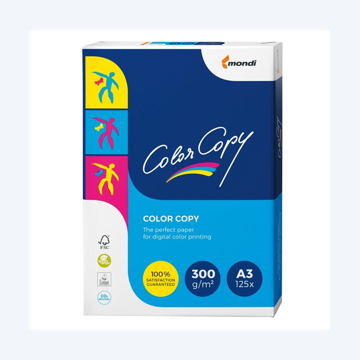 Carta Color Copy A3 300 gr bianco Mondi conf. 125 fogli | Ecotempo
