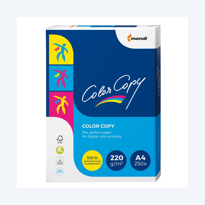Carta Color Copy A4 220 gr bianco Mondi conf. 250 fogli | Ecotempo