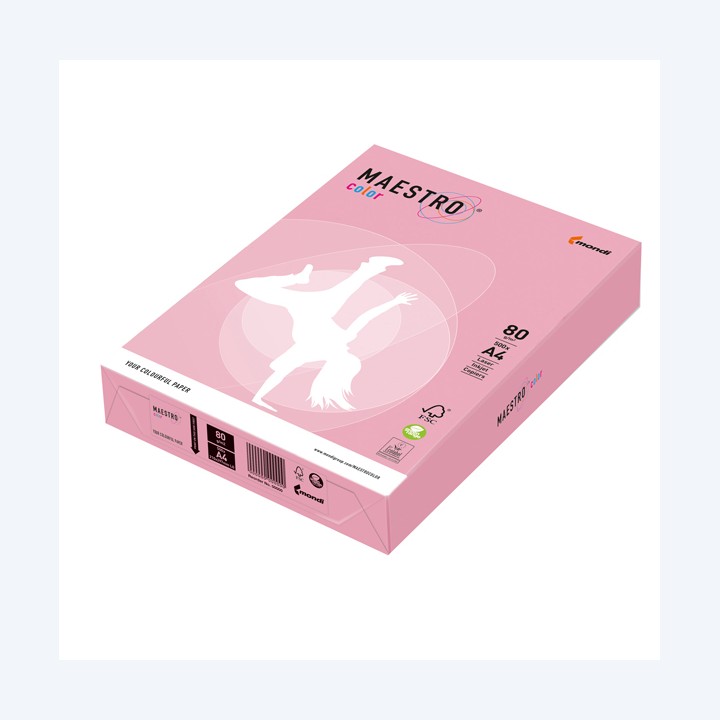 Carta Maestro Color A4 80 gr rosa tenue — 71495 | Ecotempo