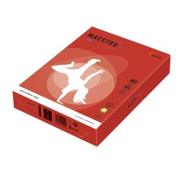 Carta Maestro Color A4 80 gr rosso — 71505 | Ecotempo