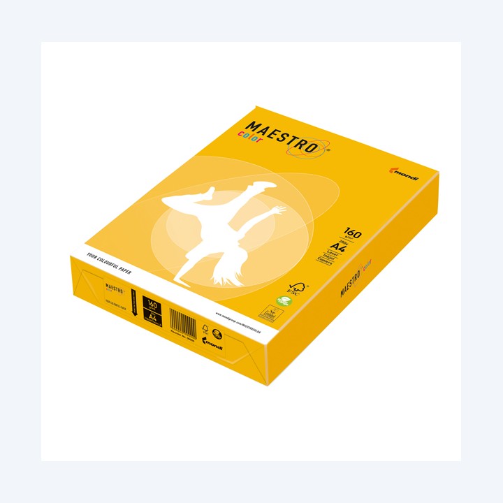 Carta Maestro Color A4 160 gr giallo — 71510 | Ecotempo