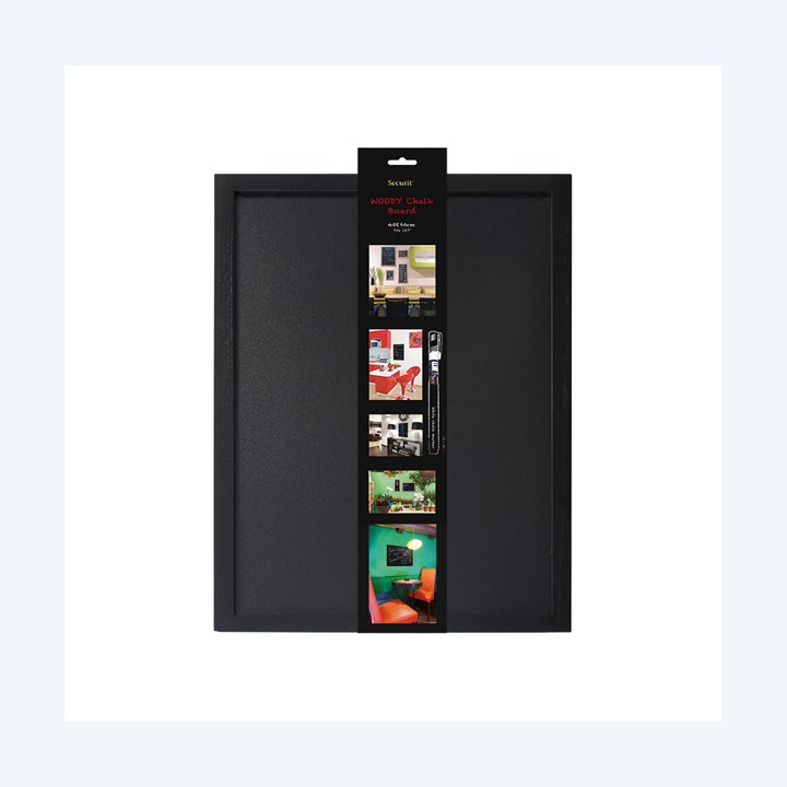 Lavagna Woody cornice nera 40 x 60 cm Securit | Ecotempo