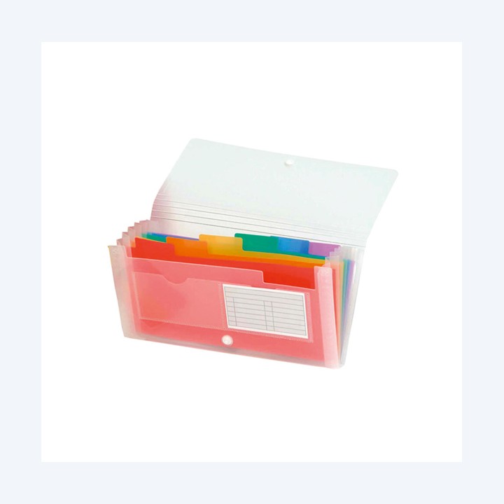 Classificatore Crystal 7 tasche PP 14x26 cm Exacompta | Ecotempo
