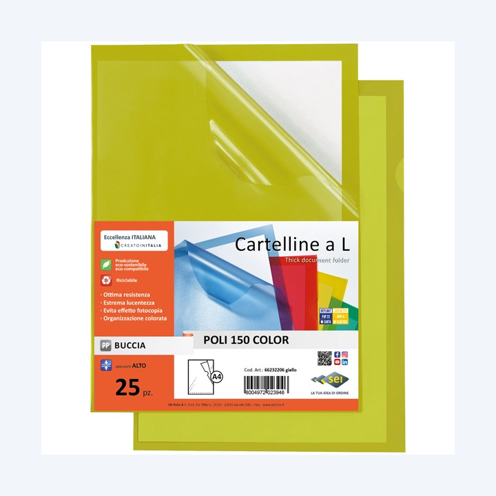 Cartellina a L Poli 150 Color A4 PP — 71935 | Ecotempo