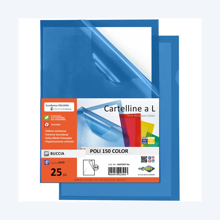 Cartellina a L Poli 150 Color A4 PP — 71936 | Ecotempo