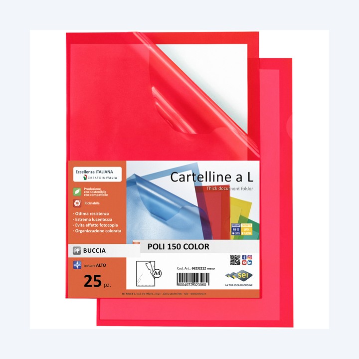 Cartellina a L Poli 150 Color A4 PP — 71937 | Ecotempo