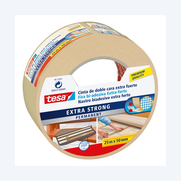 Nastro biadesivo Extra Forte 50 mm x 25 — 71961 | Ecotempo