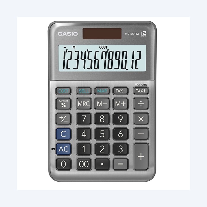Calcolatrice da tavolo MS-120FM 12 cifre grigio Casio | Ecotempo