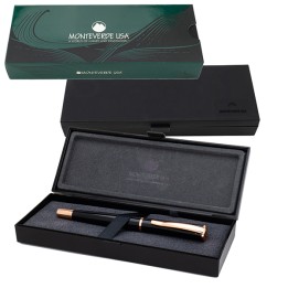 Roller Linea Impressa punta M nero/rosegold Monteverde | Ecotempo