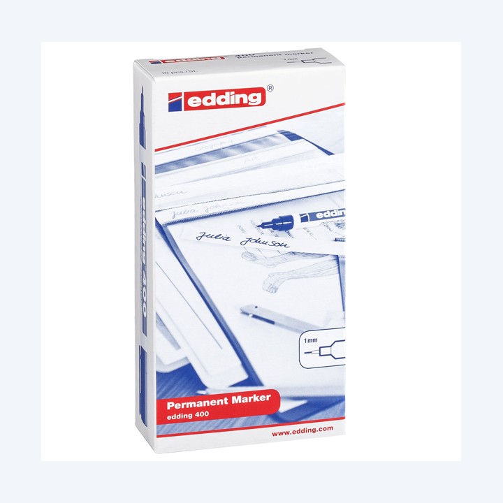 Marcatore permanente 400 punta tonda 1 mm blu Edding | Ecotempo