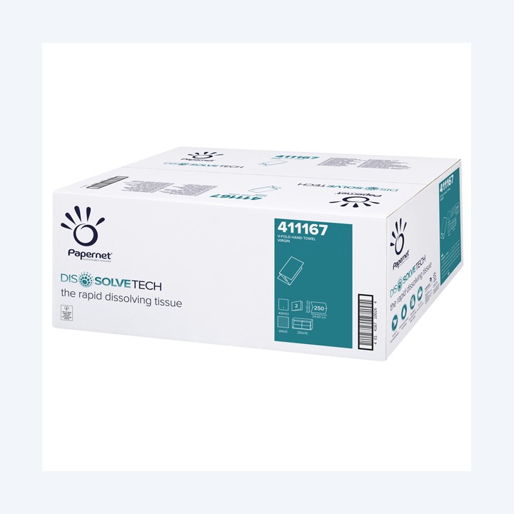 Asciugamani piegati a V Dissolve Tech 2 — 74015 | Ecotempo