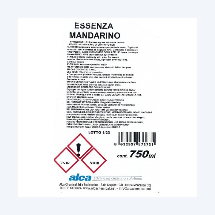 Profumatore essenza mandarino 750 ml Alca | Ecotempo