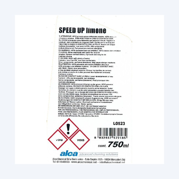 Detergente multiuso Speed Up Limone — 74146 | Ecotempo