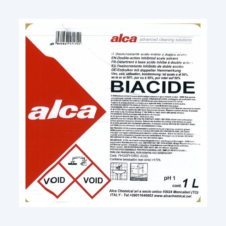 Disincrostante Biacide Alca flacone da 1 L | Ecotempo