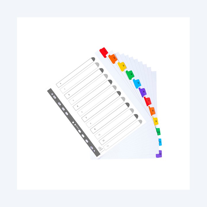 Separatore numerico 1/12 cartoncino — 74629 | Ecotempo