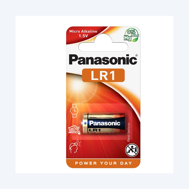 Pila LR1 1,5V alcalina Panasonic blister 1 pezzo | Ecotempo