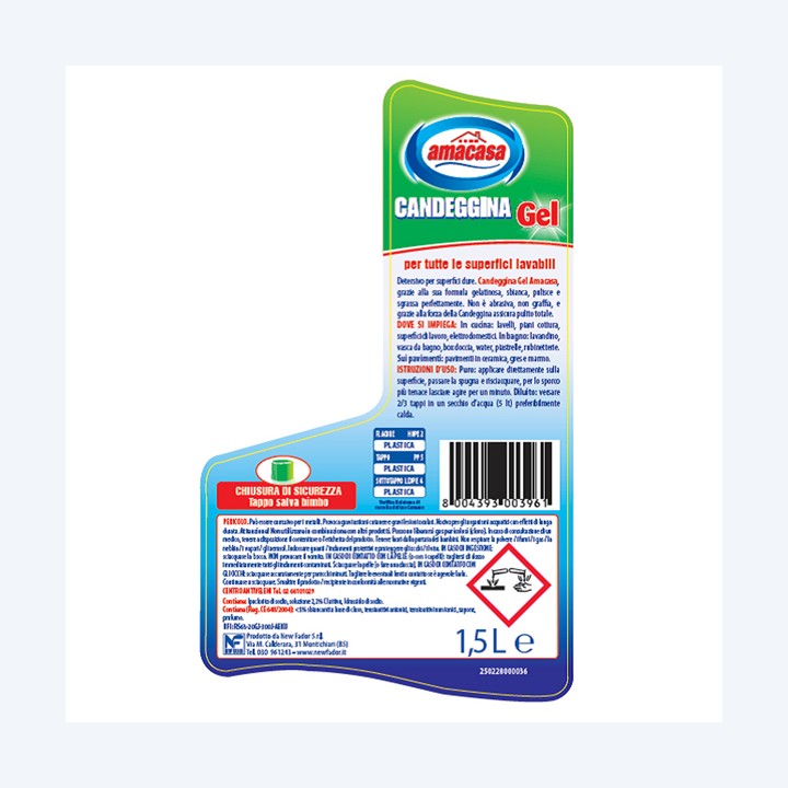 Candeggina gel igienizzante 1500 ml Amacasa | Ecotempo
