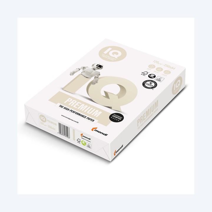 Carta IQ Premium A4 120 gr bianco Mondi conf. 250 fogli | Ecotempo