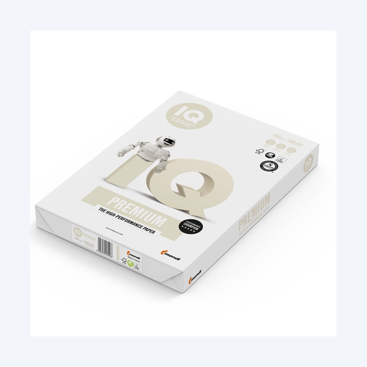 Carta IQ Premium A3 100 gr bianco Mondi conf. 500 fogli | Ecotempo